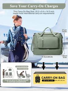 Travel Tote Bag, Women's Weekend Bag With Cosmetic Pouch And Adjustable Strap, Maternity Hospital Bag, Unisex Gym Bag With Wet Pocket, Large Capacity Men's Travel Tote, Travel Tote Bag, Airplane Carry-On Luggage Bag, Weekend Duffel Bag, Waterproof Tear-Resistant 21-Inch Travel Bag For Business Trip, Camping - Multicolor - View 3