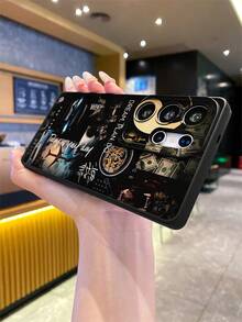 1个时尚飞机和美元符号图案黑色哑光TPU手机壳，兼容苹果和其他安卓机型，送给男朋友/女朋友的礼物 - 彩色 - 查看 4