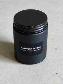 Matte Black Large Candle, Smokeless Soy Wax Frosted Glass Cup, Unisex Scented Candle Creative Gift, Suitable For Dining Room, Bedroom, Bathroom, Study, Christmas, Thanksgiving, Christmas Eve, Mother's Day, Birthday - one-size - View 2