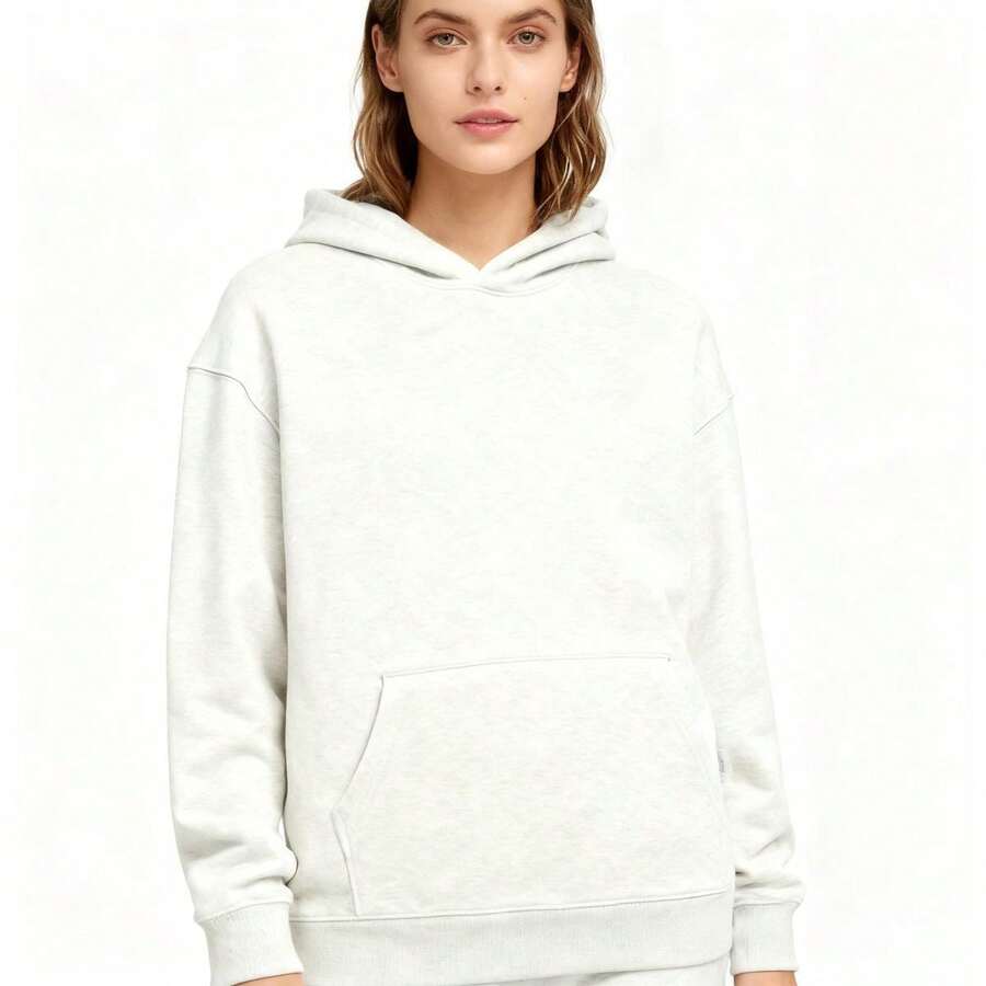 Hoodie Men's Loose FitTrendy Streetwear Beige Pullover Long Sleeve Fall Outfits2000s Style Fuerza Clothing OG6J - trắng - Xem 1