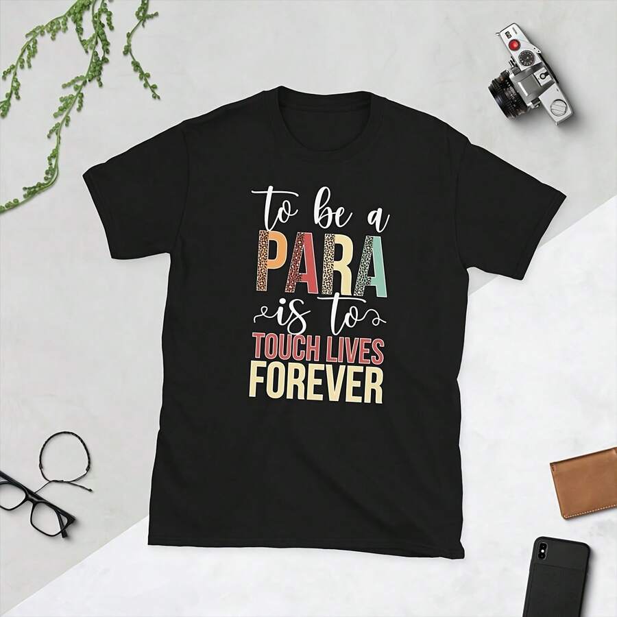 Camiseta unisex divertida de la Semana del Paraprofesional. Regalos para Paraprofesionales. - Negro 5 - Ver 1