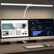 Lampu Meja LED Cocok Untuk Penggunaan Kantor & Rumah, Lampu Arsitek Dengan Penjepit, Lampu Kerja Pintar untuk Monitor Komputer Layar Ganda, Lampu Fleksibel dengan 5 Suhu Warna yang Dapat Diatur untuk Belajar & Menggambar - 3 warna - View 12