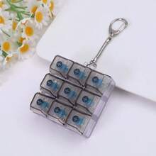 1pc Unique Keyboard Cap Finger Spinner Keychain - Mechanical Keyboard Shaped, Stress Relief, Distinctive Office Desk Toy & Small Gift - Multicolor - View 5