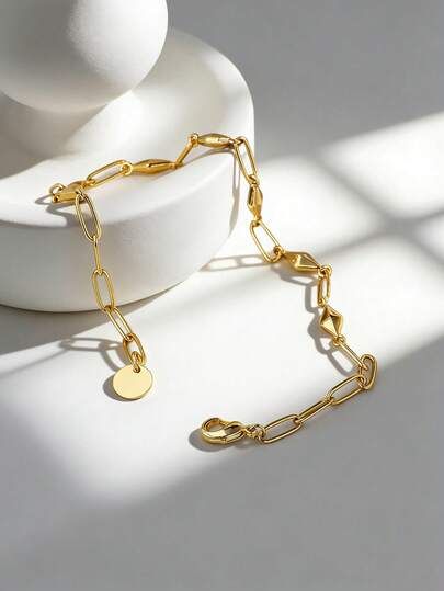 Charm-In 1 Stück minimalistisches Rhombus Design Armband, elegant & vielseitig, geeignet für den täglichen Gebrauch oder Veranstaltungen, Geschenk für Feiertage