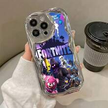 Funda para teléfono  Characters Adventure Compatible con fundas para teléfonos   17  16 Pro Max  15 Pro Max  13 y  12 Fabricada en material TPU que proporciona protección contra golpes y caídas Un gran regalo para amigos y familiares de los jugadores - Plateado - Ver 2