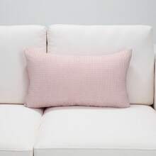 1 chiếc vỏ gối trang trí bằng vải chenille, chất liệu dệt mềm mại, sang trọng, thích hợp cho giường và ghế sofa phòng khách. - Hồng - Xem 5