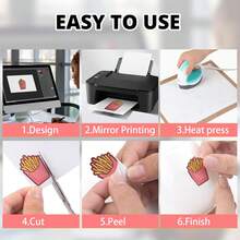 KRYON A4 10 Sheets Glossy White Printable Vinyl Sticker Paper - Water-Resistant Self-Adhesive Label Paper, Inkjet Printer Only, For DIY Labels, Decals & Crafts - 10 SHEETS - View 5