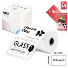Marklife 50x30mm (1.97x1.18 Inch) Thermal Labels, Self-Adhesive Address/Shipping Thermal Labels, BPA & BPS Free Barcode Thermal Paper - 1 Roll, Compatible With P50 Printer, For Commercial Use, Price Tags, Barcodes, 250 Labels Per Roll, April Fool's Day Special - 5030 white - View 12
