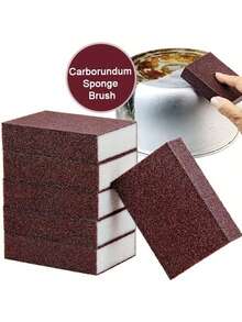 Esponja mágica borradora, quitaóxido, cepillo de limpieza, quitacal, toallitas de limpieza, suministros de limpieza del hogar para cocina y baño - multicolor - Ver 2