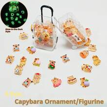 2026 Nuovo - 1 pezzo Souvenir da viaggio rilassante fatto a mano - Modello di valigia di Arvicola acquatica, accessori in resina luminescente, regalo creativo da scrivania di creature carine - Regalo perfetto - Regalo di compleanno - Regalo di Pasqua - Regalo di San Valentino - Multicolore - Visualizzare 2