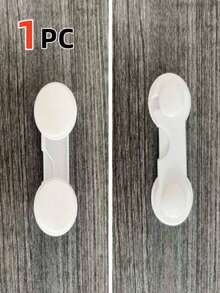 1pc White Fridge Lock, Easy Installation Without Drilling, Automatic Closing For Sealing & Child Safety, Multipurpose For Drawers, Cabinets, Kitchen Appliances, Bathroom Protection - White - View 14