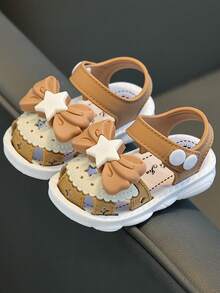 Zapatos de cuna para niñas pequeñas de 0 a 4 años, sandalias para bebés, zapatos de princesa versátiles, dulces, a prueba de patadas y colisiones, nuevos lanzamientos de primavera/verano 2026 - Caqui - Ver 3