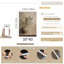 1 Stück gerahmte Leinwandkunst, Olivenbaum und Vintage Vase Leinwanddruck, moderne Wanddekoration, geeignet für Wohnzimmer, Schlafzimmer, Büro, Nahost-Heimdekoration, Raumdekoration Ästhetik, Retro-Bauernhaus-Stil dekorativer Poster, Frühlingsdekoration - Olivenbaum - Übersicht 12