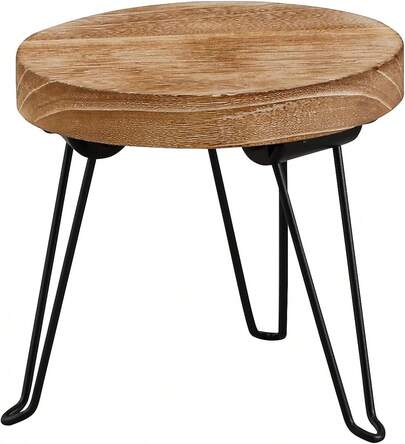 折りたたみ式花台 ラウンドスタンド 幅25x奥行25x高さ24cm コンパクト 多用途 省スペース 室内 ベランダ 収納 プランター台 インテリア