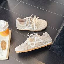 1 Pair Girl's Flat Casual Sneakers, Suitable For Daily Wear And School Outfits - Beige - View 8