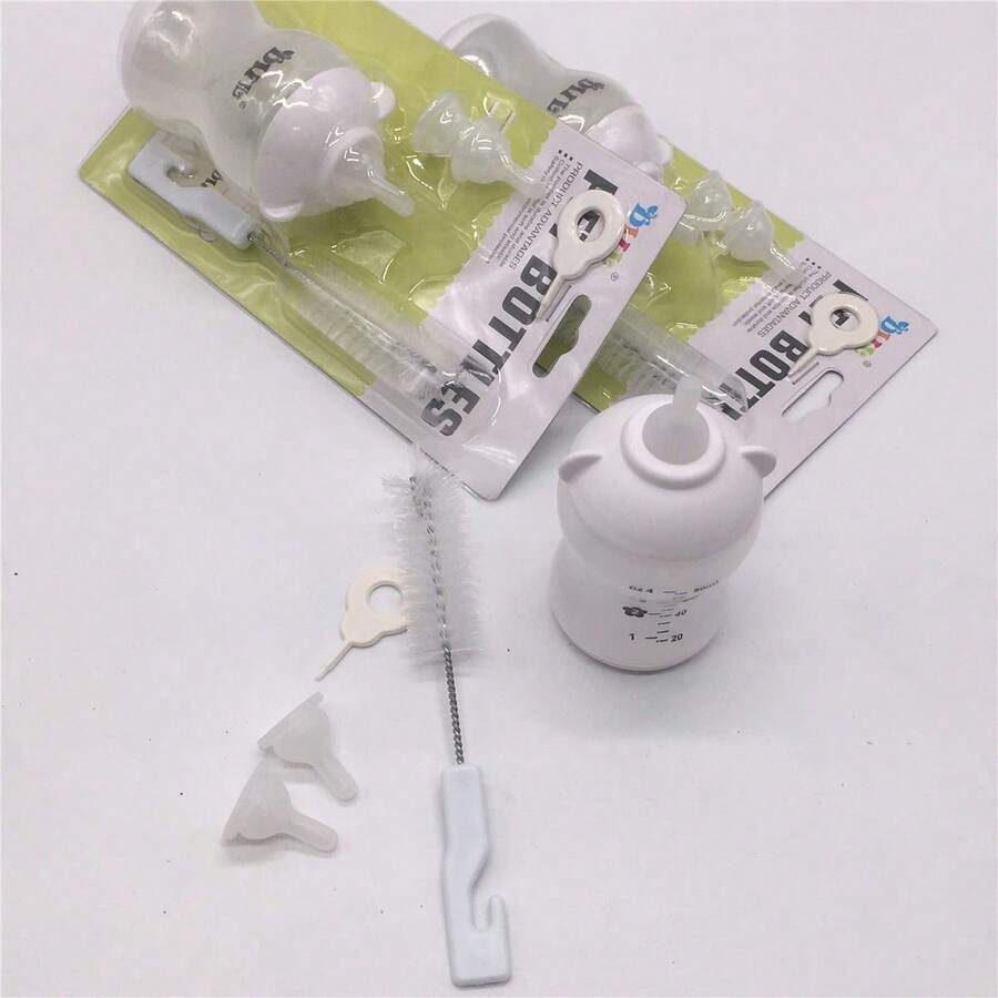 Heat-Resistant 80ML Puppy & Kitten Nursing Bottle, Small Animal Feeding Set, Pet Milk Bottle - White - View 1