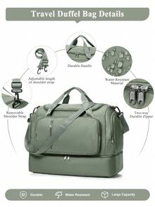 Travel Tote Bag, Women's Weekend Bag With Cosmetic Pouch And Adjustable Strap, Maternity Hospital Bag, Unisex Gym Bag With Wet Pocket, Large Capacity Men's Travel Tote, Travel Tote Bag, Airplane Carry-On Luggage Bag, Weekend Duffel Bag, Waterproof Tear-Resistant 21-Inch Travel Bag For Business Trip, Camping - Multicolor - View 7