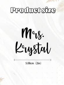 1/6/12pcs Custom Wedding Shoe Decal,Customize Text,Surname & Date Bridal Shoe Sticker,Personalized Wedding Name And Date Bridal Shoe Decal - Multicolor - View 6