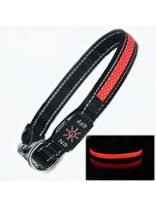 Rechargeable Waterproof LED Glowing Dog Collar - Night Walking Safety Luminous Pet Accessory - Best USB Charging Glow Collar - Multicolor - View 29