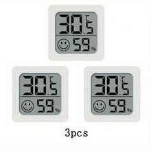 1/2/3pcs Mini Indoor Thermometer Hygrometer, High Precision Temperature Monitor, Humidity Meter, Comfort Indicator, Digital Display, Suitable For Home, Office, Reptile Habitat, Wine Cabinet - Thermometer and Hygrometer - View 13