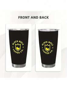 20oz Black Rifle Coffee Company Stainless Steel Travel Mug - Vacuum Insulated, Durable 304 Stainless Steel, PS Lid, For Hot & Cold Beverages, Ideal For Home, Office, Camping, And Outdoor Adventures, Office Coffee Cup| Full Print Design| Durable Construction, Coffee Bar Accessories - 白色 - 查看 2
