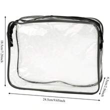 大容量透明便携旅行洗漱化妆包 PVC防水耐磨简约多功能化妆包 - 多色 - 查看 9