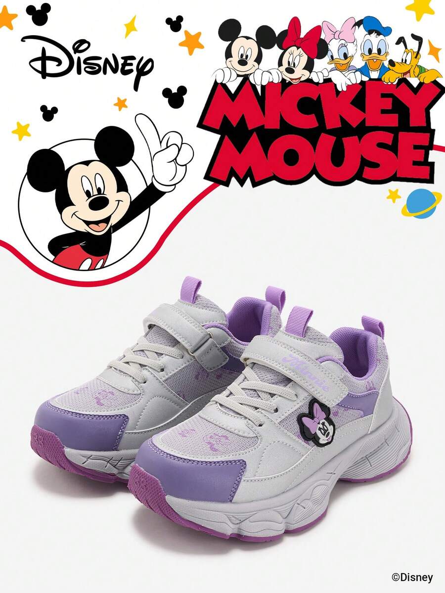 Disney 1 Pair Kids' Sneakers, Suitable For Daily Wear, Festivals, Sports, Outdoor Activities, Comfortable, Non-Slip, Durable, Breathable (Boys' Sneakers, Boys' Skate Shoes, Kids' Sports Shoes, Girls' Sneakers, Girls' Skate Shoes) - Mauve Purple - View 1