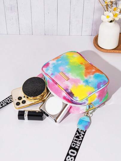 Fashionable Colorful Crossbody Bag, Classic Letter Strap Shoulder Bag, Great Gift