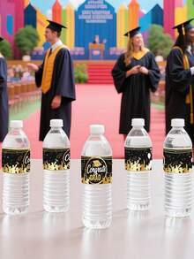 20pcs Graduation Water Bottle Stickers, 2026 Graduation Party Sticker Set, Paper Graduation Themed Bottle Wrap Labels, Suitable For Graduation Ceremony, Graduation Party, Celebrating Graduates, Gift Stickers - Multicolor - View 2