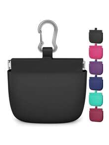 1PC One-Hand Access Silicone Dog Treat Pouch, Small Pocket Size Training Pouch, Pull Tab & Auto-Closing Lid, For Pet Training & Walking - Multicolor - View 6