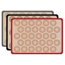 Bộ 3 tấm lót nướng bánh Macaron bằng silicon chống dính, tiện lợi cho việc nướng bánh quy và có thể rửa bằng máy rửa chén, có thể tái sử dụng, tấm lót nướng Macaron, tấm lót nướng bằng silicon, bề mặt chống dính, bề mặt nướng mịn, silicon, dành cho người đam mê làm bánh, người làm bánh Macaron. - Nhiều màu - Xem 14