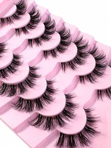 2026 Manga Lashes Eyes Lashes Soft Natural Eyes 7 Pairs Cat Eye Lashes 3D Faux Mink Lashes Natural Eyelashes Winged End Eye Elongated False Eyelashes Extension Strip Lashes,Lashes,Eyelashes,Fake Lashes-55 - màu đen - Xem 5
