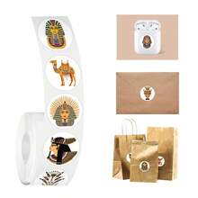 500pcs Ancient Egypt Stickers Roll For Scrapbook, Journaling, Laptop, Bumper, Skateboard, Water Bottles, Computer, Phone, Walls, Envelopes, Birthday And Greeting Cards - Random Style - View 3
