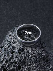 1 pieza Anillo liso minimalista, apto para uso diario - Multicolor - Ver 4