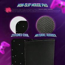 像素星空游戏鼠标垫：复古科幻桌面垫，太空星系办公室装饰，办公桌配件，办公用品 - A - 查看 4