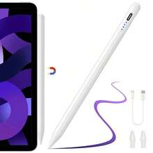 White Stylus Pen 90mAh Capacity Stylus Pen With Anti-Mistouch And Tilt Sensing Function, Compatible With 2022 10 (10.9 Inch), Air 4/5/6/M4, 2025 A16 (11 Inch), Air 11/13 Inch (M3/M2), Pro 11/12.9 Inch White With Replacement Nibs And Box, Spring Gift Birthday Gift - Multicolor - View 11