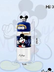 Disney 1Pc 600ml  Cartoon Water Bottle, Tritan Material Dual-Drinking Spout Plastic Cup, 3D Character Straw Cup, Leak-Proof & Shatter-Resistant Student School Water Bottle, Ideal Gift For Summer Outdoor, Home, Spring Outing, Birthday, Back To School, Wedding & Festivals - Multicolor - View 5