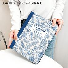1个带笔槽的翻盖式桌面保护套，蓝色花卉图案，兼容华为Matepad SE 11英寸/Matepad Pro 11英寸/Matepad 11.5英寸2026等，荣耀平板8/9/10，荣耀GT 11.5英寸/X7/X8A/X9/X8Pro/X9Pro/X10 PRO/V9/V8 Pro等，三星S11/A11/A11+等，苹果等，具备自动休眠/唤醒功能，适合开学季、情人节等场合。 - 彩色 - 查看 1