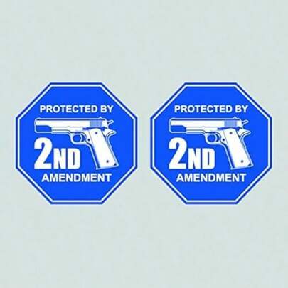 Two Pack Protected By 2nd Amendment Sticker Decal Gun Rights 2a Molon Labe FA Vinyl