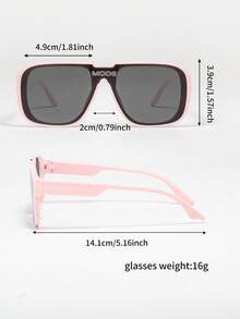 1 Set Children's Fashion Glasses, Classic Minimalist Style, Suitable For Boys And Girls For Party, Holiday, Travel, Decoration, Daily Accessories, Photography Props - Pink - View 9