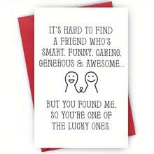 1pc Friendship Card, Suitable For Gifting To Best Friends On Occasions Like Birthday, Christmas, New Year, Graduation, Housewarming, Etc. - Sets - View 1