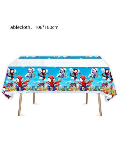 1pc Marvel Spider-Man Tablecloth, Spider-Men From Multiple Universes Tablecloth, Adds Magical Atmosphere To Parties, Essential Tablecloth Gift For Holidays, Parties, New Year, Valentine''s Day, Easter