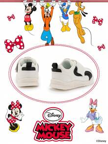 Disney 1 双儿童运动鞋，适合日常穿着、节日、运动、户外活动，舒适、防滑、耐用、透气（男童运动鞋、男童滑板鞋、儿童运动鞋、女童运动鞋、女童滑板鞋） - 黑色 - 查看 3