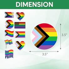 Pack 9 Pcs LGBT Pride Gay Sticker For Cars Trucks Laptops Vehicles Window Helmets Computers Motorcycles Bumper Stickers Removable Waterproof Vinyl Decals Car Exterior Accessories - Niềm tự hào A118 - Xem 2