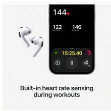 Apple AirPods Pro 3 Wireless Earbuds, Active Noise Cancellation, Live Translation, Heart Rate Sensing,Hearing Aid Feature,Bluetooth Headphones,Spatial Audio, High-Fidelity Sound, USB-C Charging, White - 白色 - 查看 5