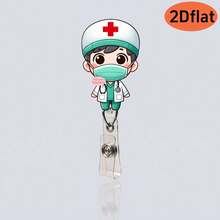 Cute Retractable Badge Reel With Medical Theme, Cartoon Doctor & Nurse Design, Suitable For ID Cards, Student IDs, Versatile Patterns, Healing Style, Practical And Convenient, Ideal For Medical Staff Daily Use Or Holiday Gifts - Multicolor - View 18