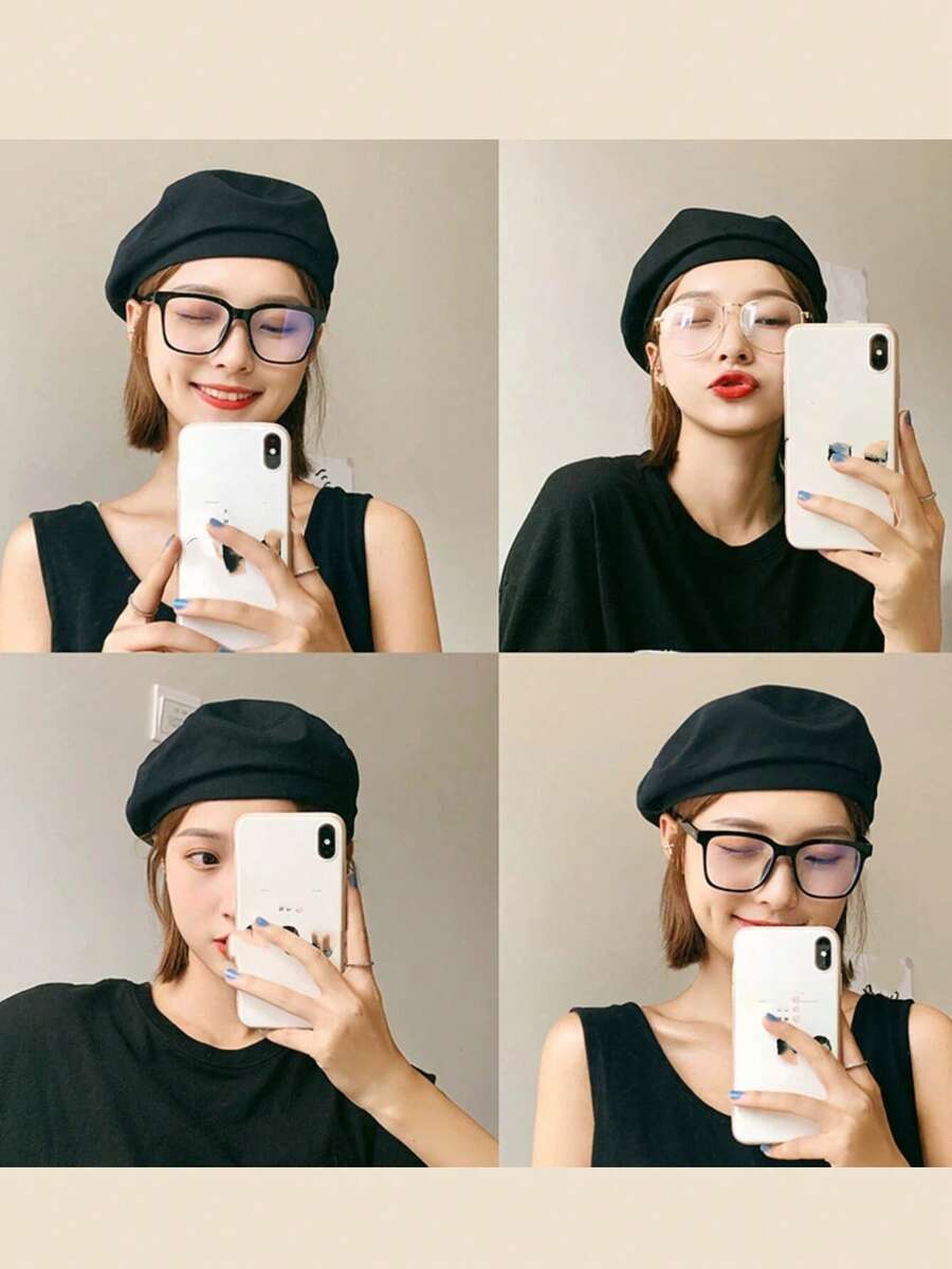 1 chiếc mũ beret bát giác kiểu Pháp cổ điển dành cho nữ, mùa thu/đông, kiểu dáng thường ngày đa năng, chất liệu mềm mại, chu vi vòng đầu rộng, mũ thợ sơn, quà tặng ngày lễ, mũ dự tiệc.