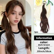 1pc-Colored Ponytail Hair Extensions, Wrap-Around Ponytail Hairpieces, Add Volume To Your Hair, Allow For DIY Styling, And Are Versatile For Braiding And Updos. A Fashionable Hair Accessory Suitable For Girls To Wear On Various Occasions. - Multicolor - View 19
