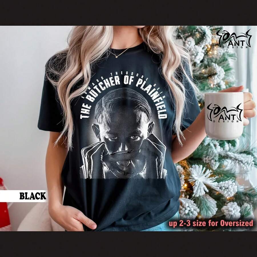 Charlie Hunnam ED GEIN - The Butcher Of Plainfield T-Shirt - màu đen - Xem 1