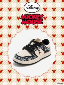Disney 1 双儿童运动鞋，适合日常穿着、节日、运动、户外活动，舒适、防滑、耐用、透气（男童运动鞋、男童滑板鞋、儿童运动鞋、女童运动鞋、女童滑板鞋） - 黑色 - 查看 2